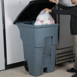 Rubbermaid® FG9W2200GRAY BRUTE 95 Gallon Gray Wheeled Rectangular Trash Can with Lid