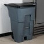 Rubbermaid® FG9W2200GRAY BRUTE 95 Gallon Gray Wheeled Rectangular Trash Can with Lid