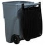 Rubbermaid® FG9W2200GRAY BRUTE 95 Gallon Gray Wheeled Rectangular Trash Can with Lid