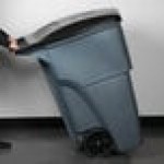 Rubbermaid® FG9W2200GRAY BRUTE 95 Gallon Gray Wheeled Rectangular Trash Can with Lid