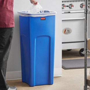Rubbermaid® FG356973BLUE Untouchable 23 Gallon Blue Square Recycling Container Rubbermaid® FG356973BLUE Untouchable 23 Gallon Blue Square Recycling Container
