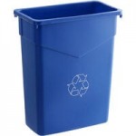 Carlisle 342023REC09 Trimline 23 Gallon Green Slim Rectangular Recycle Bin Carlisle 342023REC09 Trimline 23 Gallon Green Slim Rectangular Recycle Bin