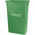 Carlisle 342023REC09 Trimline 23 Gallon Green Slim Rectangular Recycle Bin Carlisle 342023REC09 Trimline 23 Gallon Green Slim Rectangular Recycle Bin