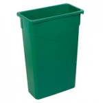 Carlisle 342023REC09 Trimline 23 Gallon Green Slim Rectangular Recycle Bin Carlisle 342023REC09 Trimline 23 Gallon Green Slim Rectangular Recycle Bin