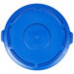 Rubbermaid® 1779733 BRUTE 55 Gallon Blue Round Trash Can Lid