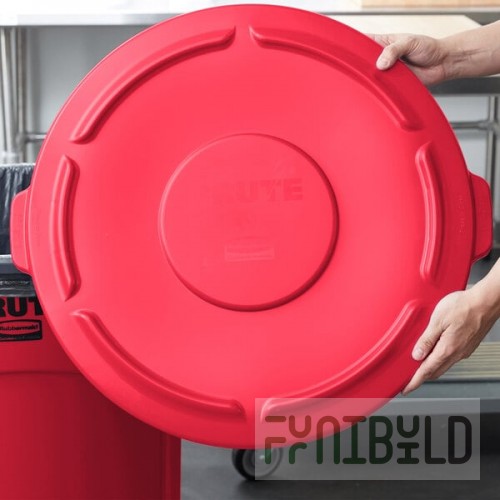 Rubbermaid® FG265400RED BRUTE 55 Gallon Red Round Trash Can Lid