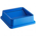 Lavex 35 / 50 Gallon Beige Square Trash Can Drop Shot Lid