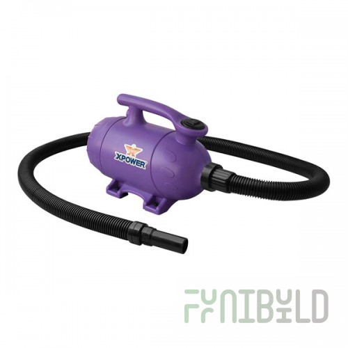 XPOWER B-2 Purple 2-in-1 Portable Pet Hair Dryer and Vacuum - 100 CFM, 115V