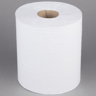 Merfin 391 1-Ply 1000' White Center Pull Paper Towel Roll - 6/Case