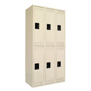Tennsco DTS121836CSD Triple Stack Double Tier Sand Steel Locker - 36 Tennsco DTS121836CSD Triple Stack Double Tier Sand Steel Locker - 36