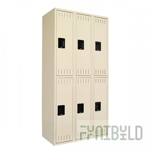 Tennsco DTS121836CSD Triple Stack Double Tier Sand Steel Locker - 36