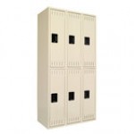 Tennsco DTS121836CSD Triple Stack Double Tier Sand Steel Locker - 36