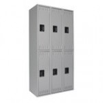 Tennsco DTS121836CSD Triple Stack Double Tier Sand Steel Locker - 36
