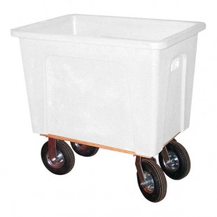 Wesco Industrial Products 272540 4 Bushel / 32 Gallon White Polyethylene Box Truck with 8