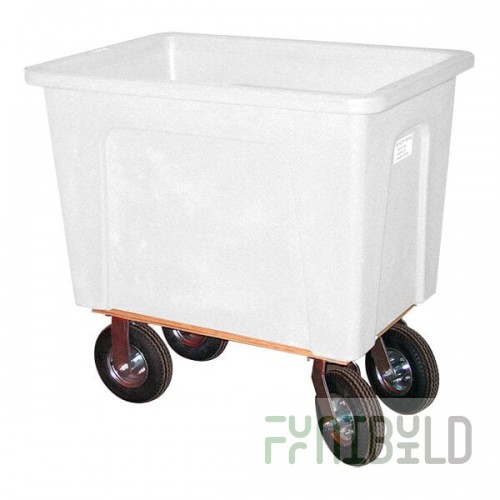 Wesco Industrial Products 272540 4 Bushel / 32 Gallon White Polyethylene Box Truck with 8