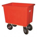Wesco Industrial Products 272540 4 Bushel / 32 Gallon White Polyethylene Box Truck with 8 Wesco Industrial Products 272540 4 Bushel / 32 Gallon White Polyethylene Box Truck with 8