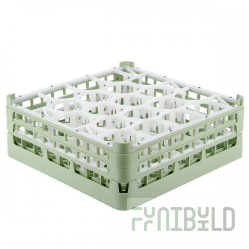 Vollrath 52704 Signature Lemon Drop Full-Size Light Green 20-Compartment 6 1/4