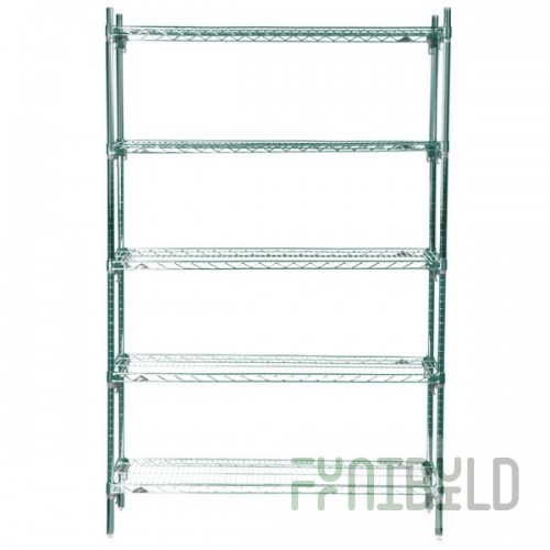 Metro 5A357K3 Stationary Super Erecta Adjustable 2 Series Metroseal Green Wire Shelving Unit - 18