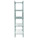 Metro 5A357K3 Stationary Super Erecta Adjustable 2 Series Metroseal Green Wire Shelving Unit - 18
