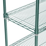 Metro 5A357K3 Stationary Super Erecta Adjustable 2 Series Metroseal Green Wire Shelving Unit - 18