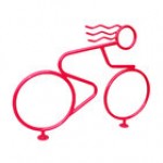 Paris Furnishings Blue Powder Coated Male Biker Shaped Bike Rack Paris Furnishings Blue Powder Coated Male Biker Shaped Bike Rack