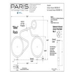 Paris Furnishings Blue Powder Coated Male Biker Shaped Bike Rack Paris Furnishings Blue Powder Coated Male Biker Shaped Bike Rack