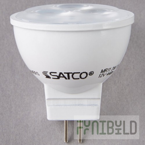 Satco S9281 3 Watt (20 Watt Equivalent) Warm White Narrow Flood LED Light Bulb - 12V (MR11)