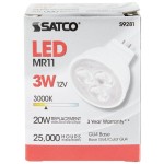 Satco S9281 3 Watt (20 Watt Equivalent) Warm White Narrow Flood LED Light Bulb - 12V (MR11) Satco S9281 3 Watt (20 Watt Equivalent) Warm White Narrow Flood LED Light Bulb - 12V (MR11)