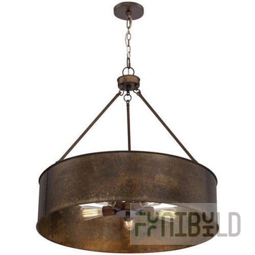 SATCO/NUVO Kettle 5-Light Pendant Light with Weathered Brass Finish - 120V, 60W