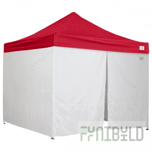 Caravan Canopy 21003505030 Alumashade Bigfoot 10' x 10' Red Light-Duty Commercial Grade Instant Canopy Deluxe Kit with Side Walls