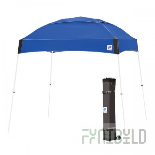 E-Z Up DM3WH10RB Dome 10' x 10' Royal Blue Canopy with White Frame and Roller Bag