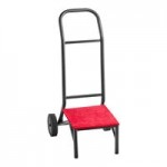 Lancaster Table & Seating Black Contoured Injection-Molded Folding Chair with Charcoal Frame and Gray Legs - 4/Case