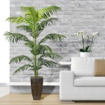 LCG Sales 6 1/2' Artificial Areca Palm Tree in Copper Deco Metal Planter LCG Sales 6 1/2' Artificial Areca Palm Tree in Copper Deco Metal Planter