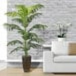 LCG Sales 6 1/2' Artificial Areca Palm Tree in Copper Deco Metal Planter LCG Sales 6 1/2' Artificial Areca Palm Tree in Copper Deco Metal Planter