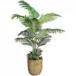LCG Sales 6 1/2' Artificial Areca Palm Tree in Copper Deco Metal Planter LCG Sales 6 1/2' Artificial Areca Palm Tree in Copper Deco Metal Planter