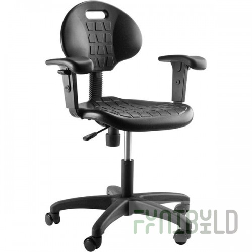 National Public Seating 6716HB-A Kangaroo Swivel Industrial Stool with Arms