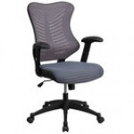 Flash Furniture BL-ZP-806-BK-GG High-Back Black Mesh Executive Office Chair with Padded Seat and Nylon Base
