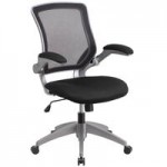 Flash Furniture BL-ZP-806-BK-GG High-Back Black Mesh Executive Office Chair with Padded Seat and Nylon Base
