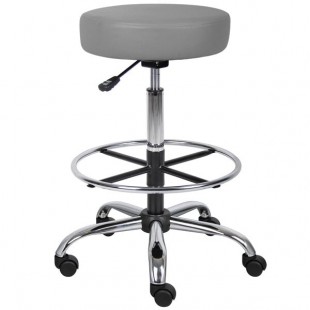 Boss B16240-GY Caressoft Gray Vinyl Medical / Drafting Stool Boss B16240-GY Caressoft Gray Vinyl Medical / Drafting Stool