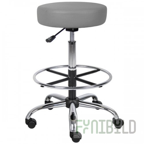 Boss B16240-GY Caressoft Gray Vinyl Medical / Drafting Stool