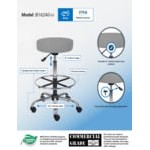 Boss B16240-GY Caressoft Gray Vinyl Medical / Drafting Stool Boss B16240-GY Caressoft Gray Vinyl Medical / Drafting Stool