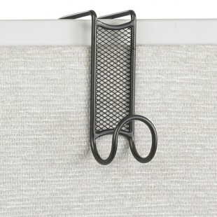 Safco 4229BL Onyx Steel Mesh Single Over Panel / Door Coat Hook