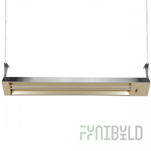 TPI OCH Series OCH-57-240V-SSE Stainless Steel Outdoor / Indoor Quartz Electric Infrared Heater - 240V, 3000W