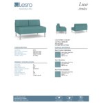 Lesro Luxe Lounge Series Patriot Plus Sea Vinyl Loveseat with Steel Legs Lesro Luxe Lounge Series Patriot Plus Sea Vinyl Loveseat with Steel Legs