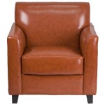 Flash Furniture BT-827-1-CG-GG Hercules Diplomat Cognac Leather Chair with Wooden Feet