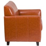 Flash Furniture BT-827-1-CG-GG Hercules Diplomat Cognac Leather Chair with Wooden Feet