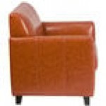 Flash Furniture BT-827-1-CG-GG Hercules Diplomat Cognac Leather Chair with Wooden Feet