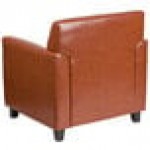 Flash Furniture BT-827-1-CG-GG Hercules Diplomat Cognac Leather Chair with Wooden Feet