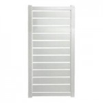 Mod-Fence Mod-Privacy 8' x 40' White Privacy Fence Kit with 10 Fence Panels and 12 Fence Posts