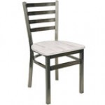 BFM Seating Lima Steel Customizable Side Chair with Farm House Relic Seat and Clear Coat Frame BFM Seating Lima Steel Customizable Side Chair with Farm House Relic Seat and Clear Coat Frame
